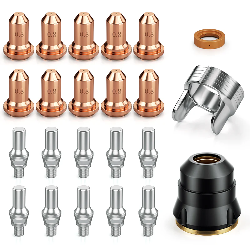 Plasma torch consumables set